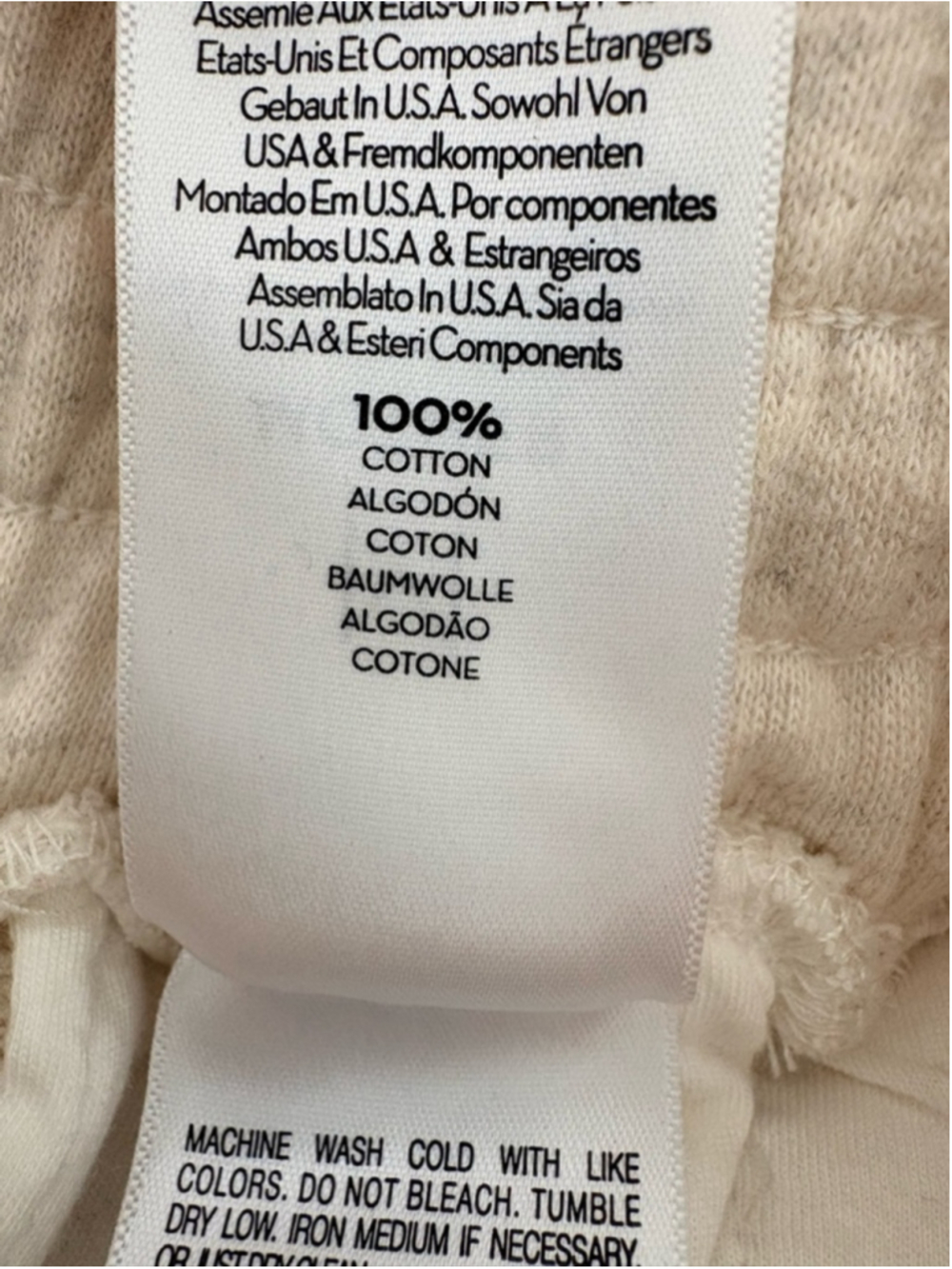 MOTHER The Knock Out Ankle Sweatpants Sz M Cream Multi EUC - Picture 10 of 10